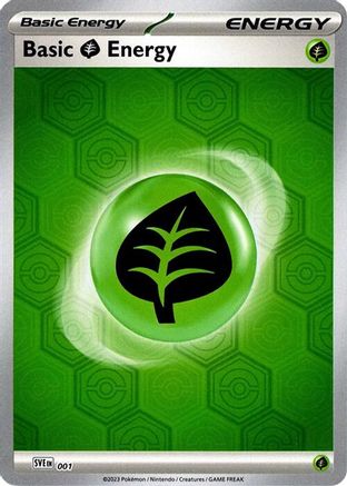 Basic Grass Energy 001 - SV Shrouded Fable Reverse Holofoil