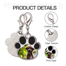 Personalized Paw Print Photo Keychain & Clip-On Charm