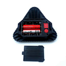 Triangular red warning light