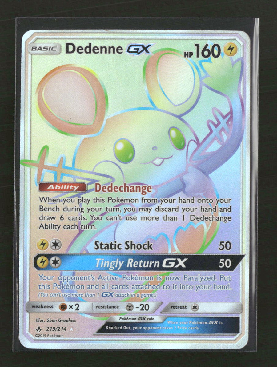 SM - Unbroken Bonds Dedenne GX (Secret) #219/214