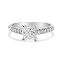 14K White Gold 1 1/5 Cttw 4-Prong Set Princess Diamond Classic Engagement Ring (I1-I2 Color, H-I Clarity) Ring Size 7