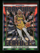 2023-24 Donruss F.F. Red and Green Laser Holo Tyrese Haliburton #/75 #9