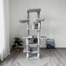 68-Inch Multi-Level Cat Tree with Hammocks & Scratching Posts