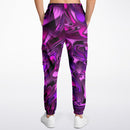 Pink and Purple Chromatic Melt Unisex Cargo Joggers (Fleece Lined)