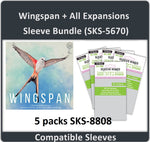 "Wingspan" + All Expansions Compatible Sleeve Bundle (8808 X 5)