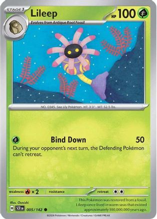 Lileep 005/142 - SV07 Stellar Crown Reverse Holofoil