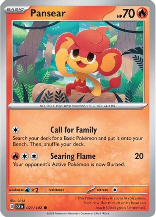 Pansear 021/142 - SV07 Stellar Crown Reverse Holofoil