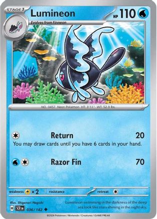 Lumineon 036/142 - SV07 Stellar Crown Reverse Holofoil