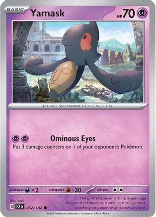 Yamask 062/142 - SV07 Stellar Crown Reverse Holofoil