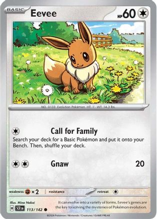 Eevee 113/142 - SV07 Stellar Crown Reverse Holofoil
