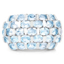 5.51 Carat Genuine Blue Topaz .925 Sterling Silver Ring
