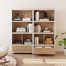 56" Tall Freestanding Bookcase with Drawer 5 Tier