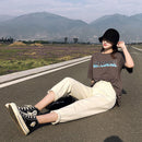 Womens Slim-fit Relaxed-fit Denim Harem Pants