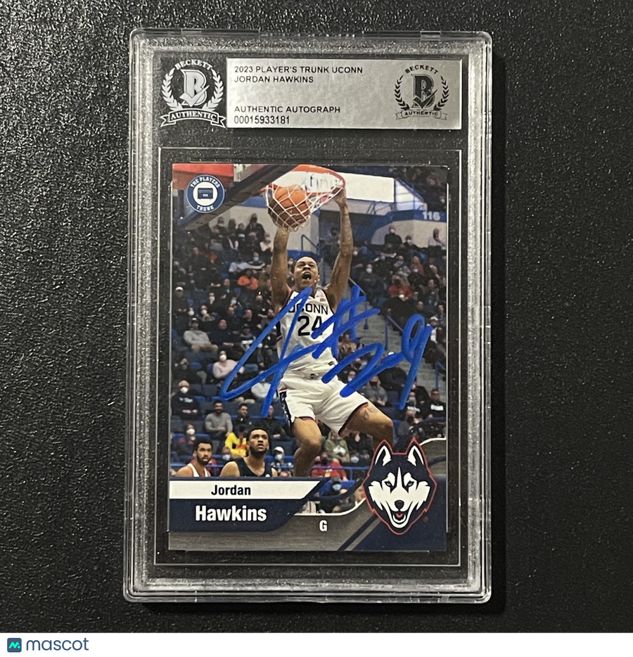 2023 Player's Trunk # So. Jordan Hawkins Signed Card BAS Auto Slabbed UConn