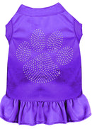Pet Dog & Cat Dress Rhinestone, "Clear Paw"