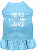 Pet Dog & Cat Dress Screen Printed, "Nerd Is The Word"