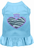 Pet Dog & Cat Dress Rhinestone, "Zebra Heart"