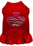 Pet Dog & Cat Dress Rhinestone, "Zebra Heart"