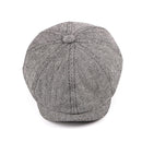 Fashion Retro Octagonal Hat Men's Plaid Beret
