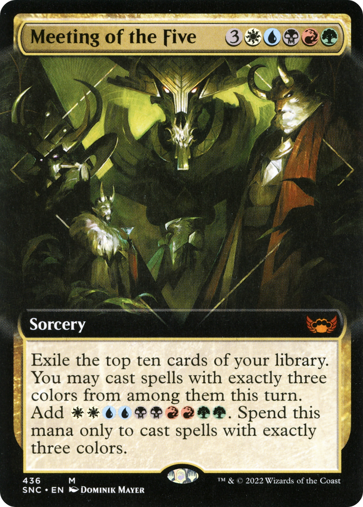 Meeting of the Five (SNC-436) - Streets of New Capenna: (Extended Art) Foil
