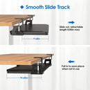 25.59x9.64x0.51in Keyboard Mouse Tray Under Desk Retractable Slide Out Drawer Height Adjustable with C Clamp 55LBS Load