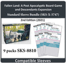 "Fallen Land: A Post Apocalyptic Board Game – 2nd Edition + Descendants" Expansion (2023) Compatible Card Sleeve Bundle (8810 x 9)