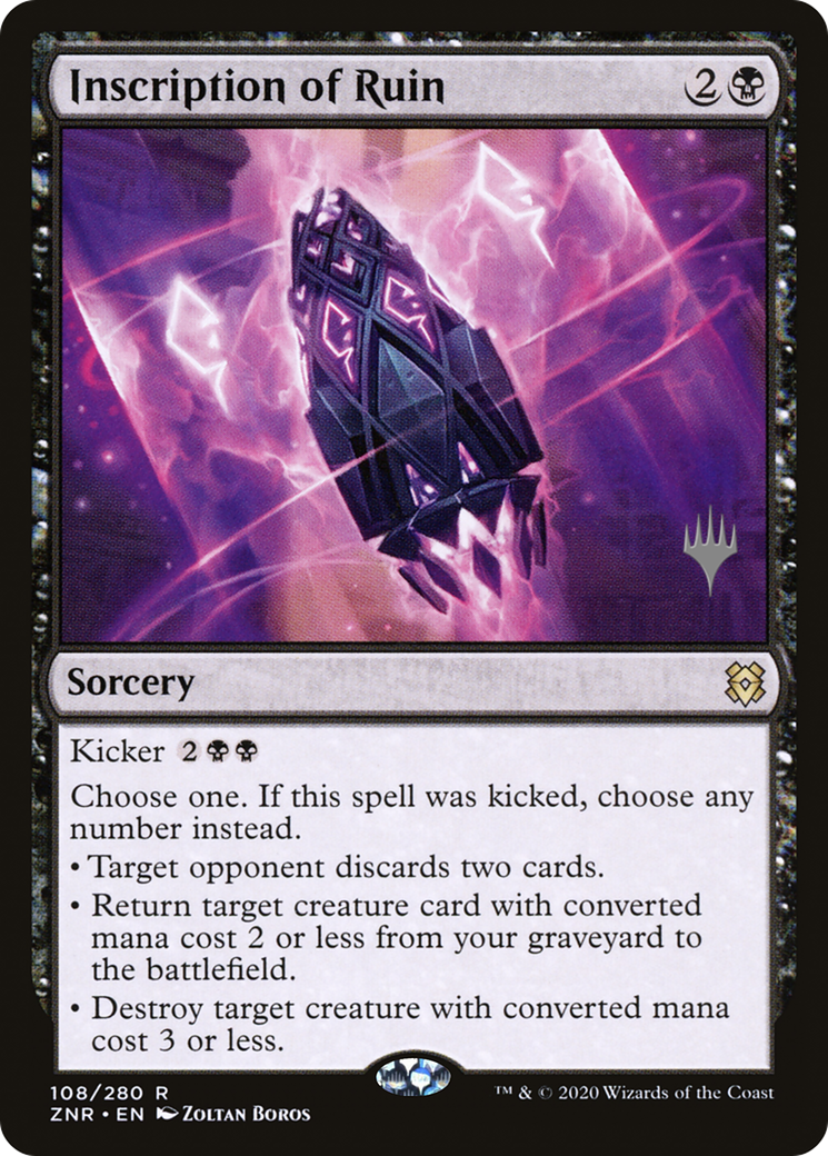 Inscription of Ruin (PPZNR-108P) - Zendikar Rising Promos Foil