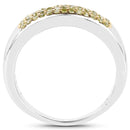 0.22 Carat Genuine Yellow Diamond .925 Sterling Silver Ring