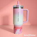 Strawberry Swirl WAFFLE Tumbler Boot -fits 20-40oz