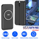 10000mAh 22.5W Magnetic Wireless Power Bank PD Fast Charging Portable Charger with Built-in Type-C Cables 15W Wireless Charging