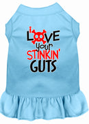 Dog Dress, Pet Dog & Cat Dress Screen Printed, "Love Your Stinkin Guts"