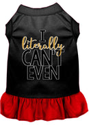 Pet Dog & Cat Dress Screen Printed, "I Literally Can't Even"