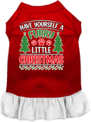 Christmas Pet, Dog and Cat Dress Screen Printed, "Have Yourself A Furry Little Christmas"