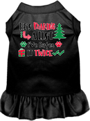 Christmas Pet, Dog and Cat Dress Screen Printed, "He's Making A List, I've Eaten It Twice"