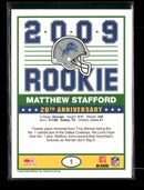 2009 Score 1989 Score Inscriptions Matthew Stafford #1