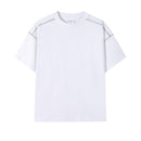 Retro Casual Contrast Color Line T-shirt