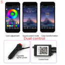 Car Fiber Optic Ambient APP Rhythm Light