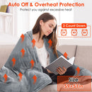 Electric Heated Throw Flannel Heated Blanket with 10 Heat Settings Auto off Washable for Home Office Usage 59x51in
