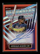 2023 Finest Headliners Orange Refractor Ronald Acuña Jr. #/25 Auto #FHA-RA