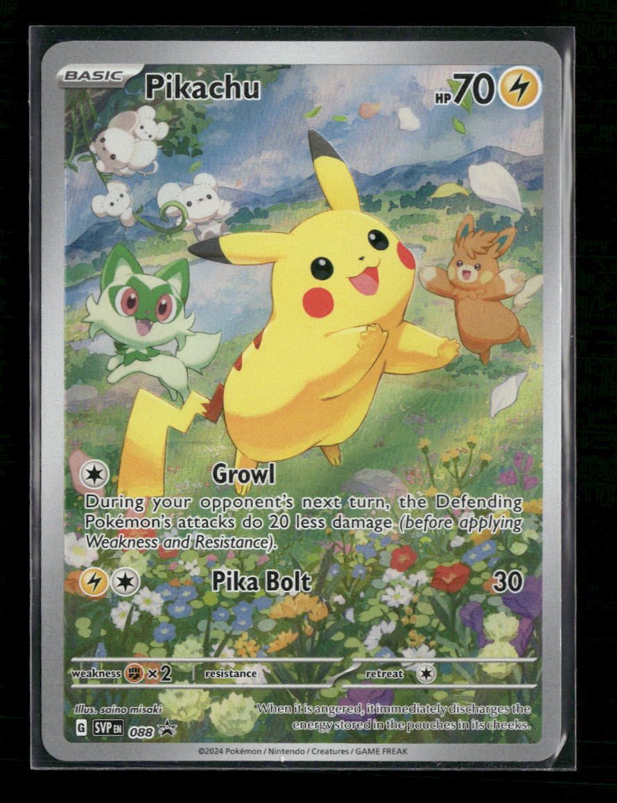 pokemon scarlet and violet pikachu card SV: Scarlet & Violet Promo Cards Pikachu #088 – Ralphie's Funhouse