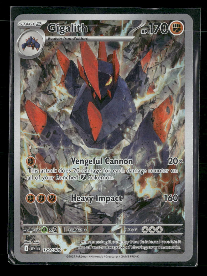 gigalith pokemon card value SV: White Flare Gigalith #129/086 – Ralphie's Funhouse