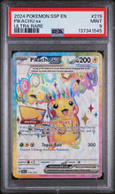 2024 Pokemon Ssp En-Surging Sparks Ultra Rare Pikachu Ex 9 PSA #219