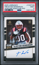 2025 Panini Luminance Year One Signatures Rps Treveyon Henderson 9 PSA #YOSTHN