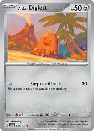 Alolan Diglett 122/191 - SV08 Surging Sparks Reverse Holofoil
