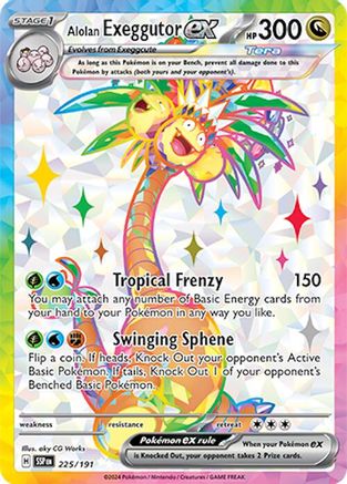 Alolan Exeggutor ex 225/191 - SV08 Surging Sparks Holofoil