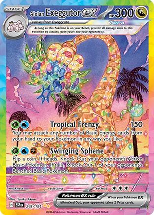 Alolan Exeggutor ex 242/191 - SV08 Surging Sparks Holofoil
