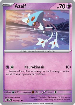 Azelf 080/191 - SV08 Surging Sparks Reverse Holofoil