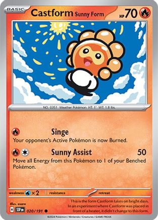 Castform Sunny Form 020/191 - SV08 Surging Sparks