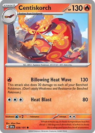 Centiskorch 028/191 - SV08 Surging Sparks Reverse Holofoil
