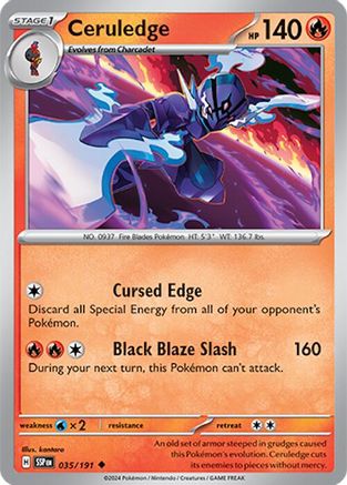 Ceruledge 035/191 - SV08 Surging Sparks Reverse Holofoil